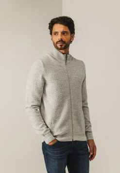 Discount Gemêleerd vest met structuurdessin Vesten