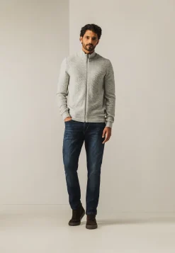 Discount Gemêleerd vest met structuurdessin Vesten