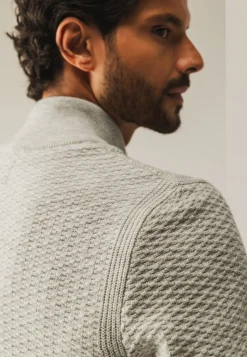 Discount Gemêleerd vest met structuurdessin Vesten