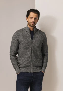 Gemêleerd vest met structuurdessin Vesten