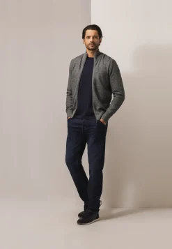 Gemêleerd vest met structuurdessin Vesten