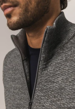 Gemêleerd vest met structuurdessin Vesten