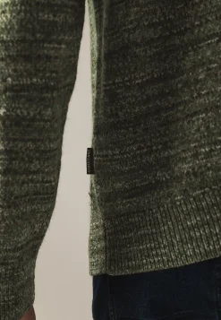 Discount Gemêleerde trui met halve rits Truien