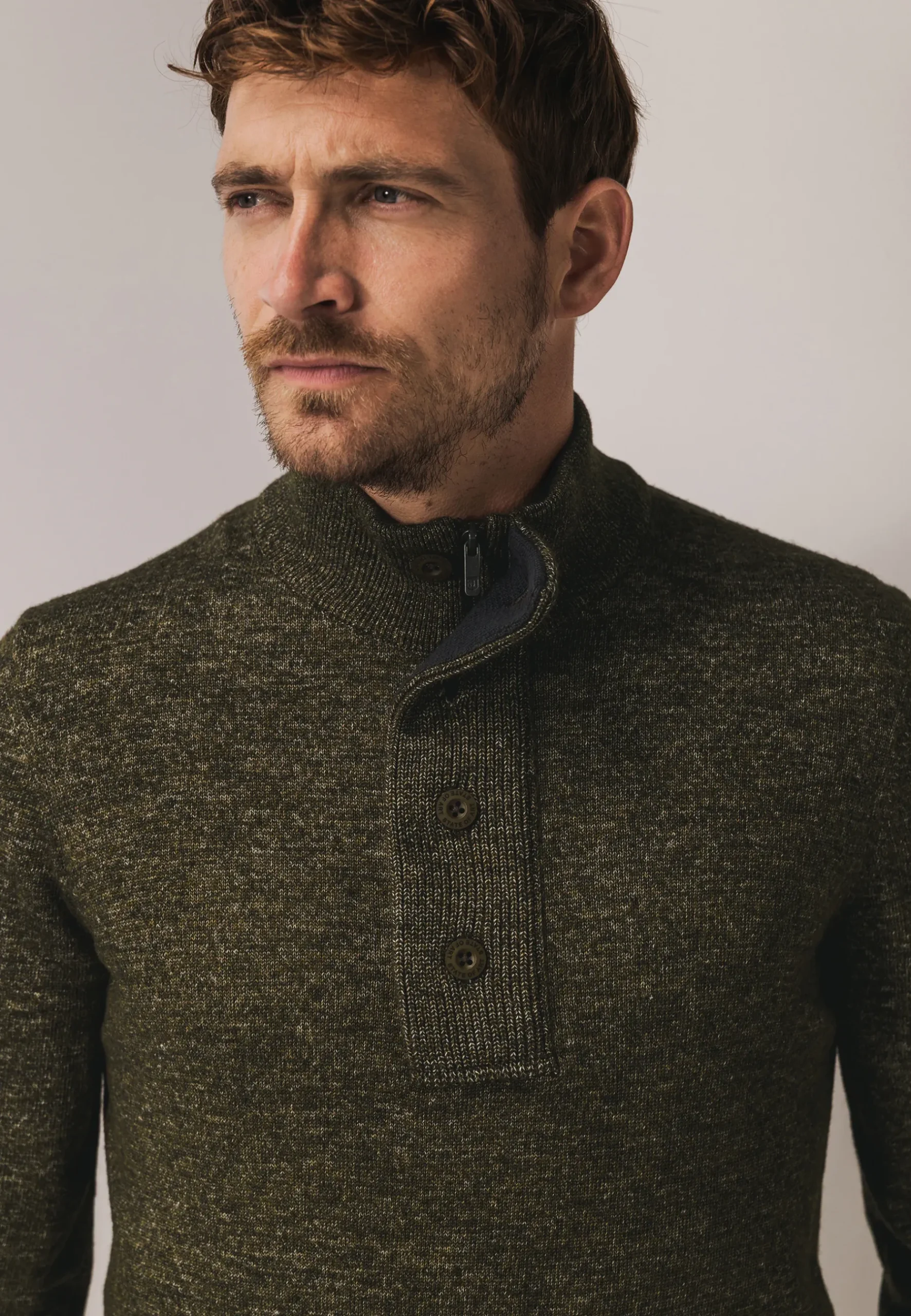 Sale Gemêleerde trui met halve rits Truien