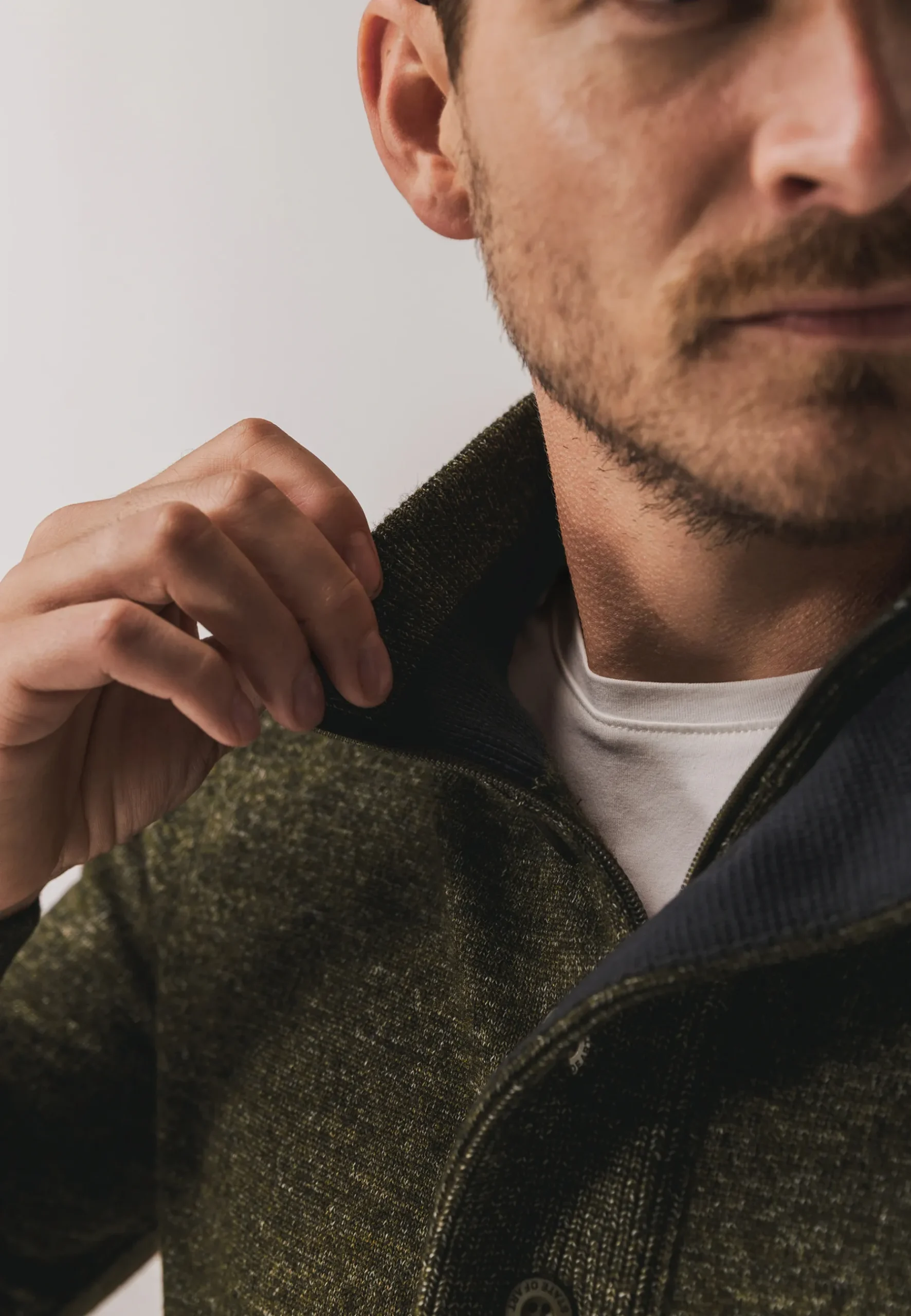 Sale Gemêleerde trui met halve rits Truien