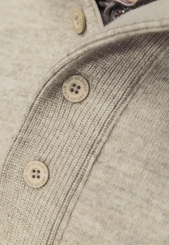 Clearance Gemêleerde trui met halve rits Truien