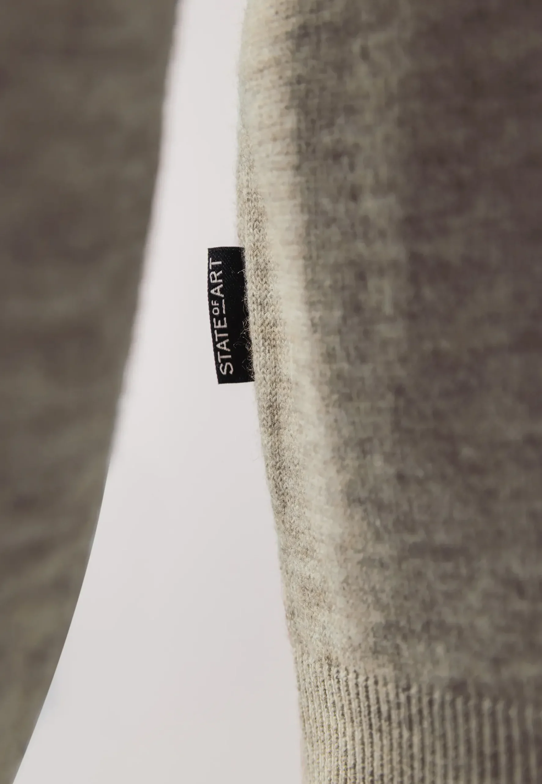 Clearance Gemêleerde trui met halve rits Truien