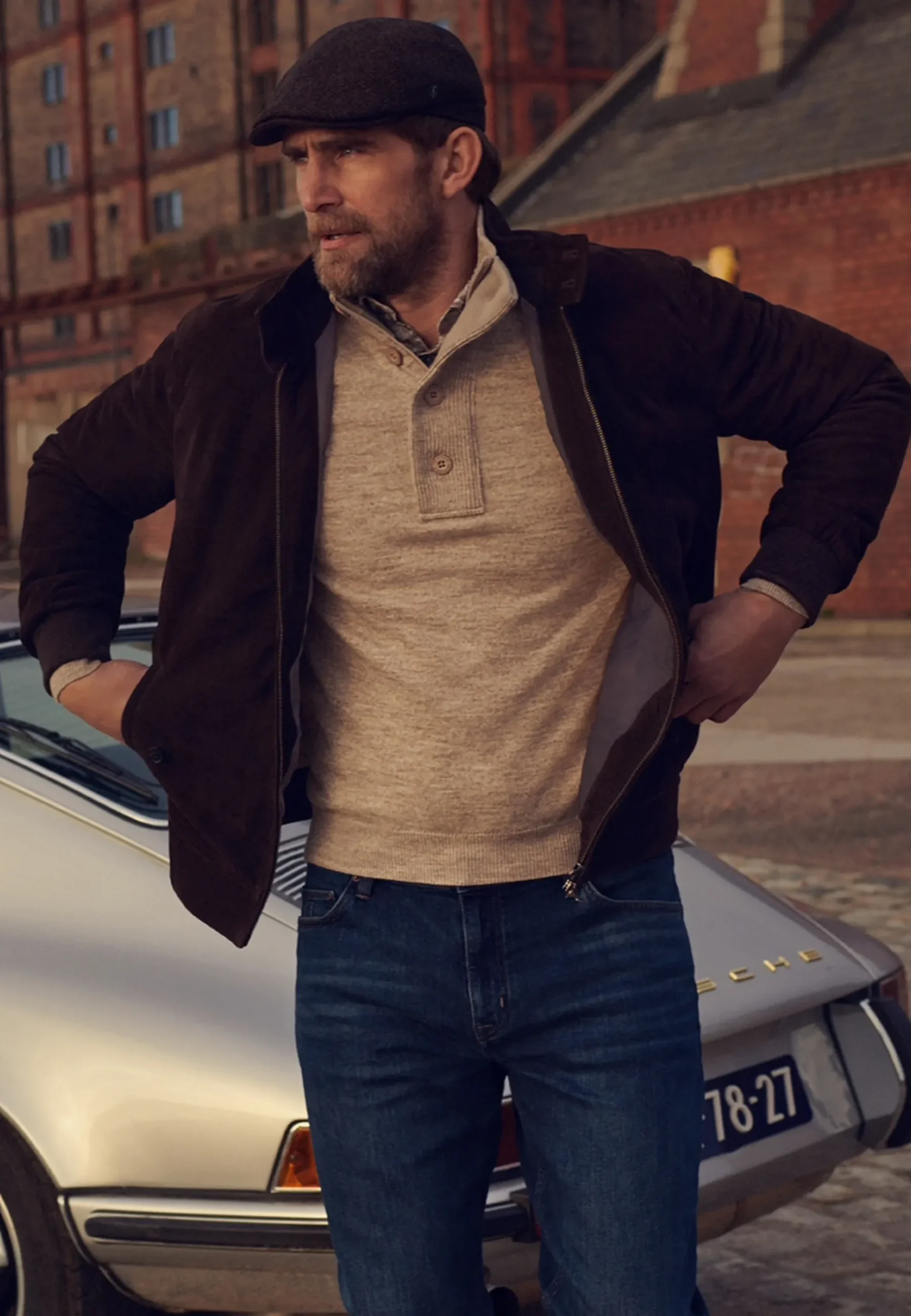 Clearance Gemêleerde trui met halve rits Truien