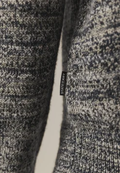 New Gemêleerde trui met halve rits Truien