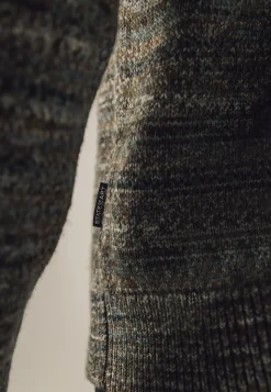 New Gemêleerde trui met halve rits Truien