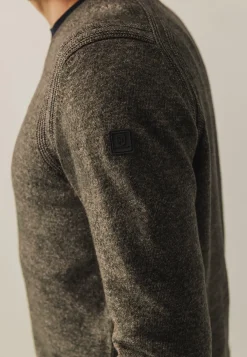 New Gemêleerde trui met ribdetails Truien