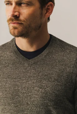 New Gemêleerde trui met ribdetails Truien