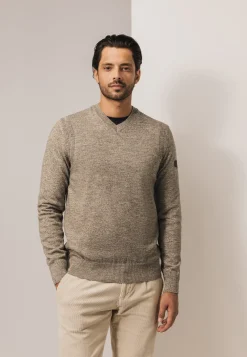 Online GemĂȘleerde trui met ribdetails Truien