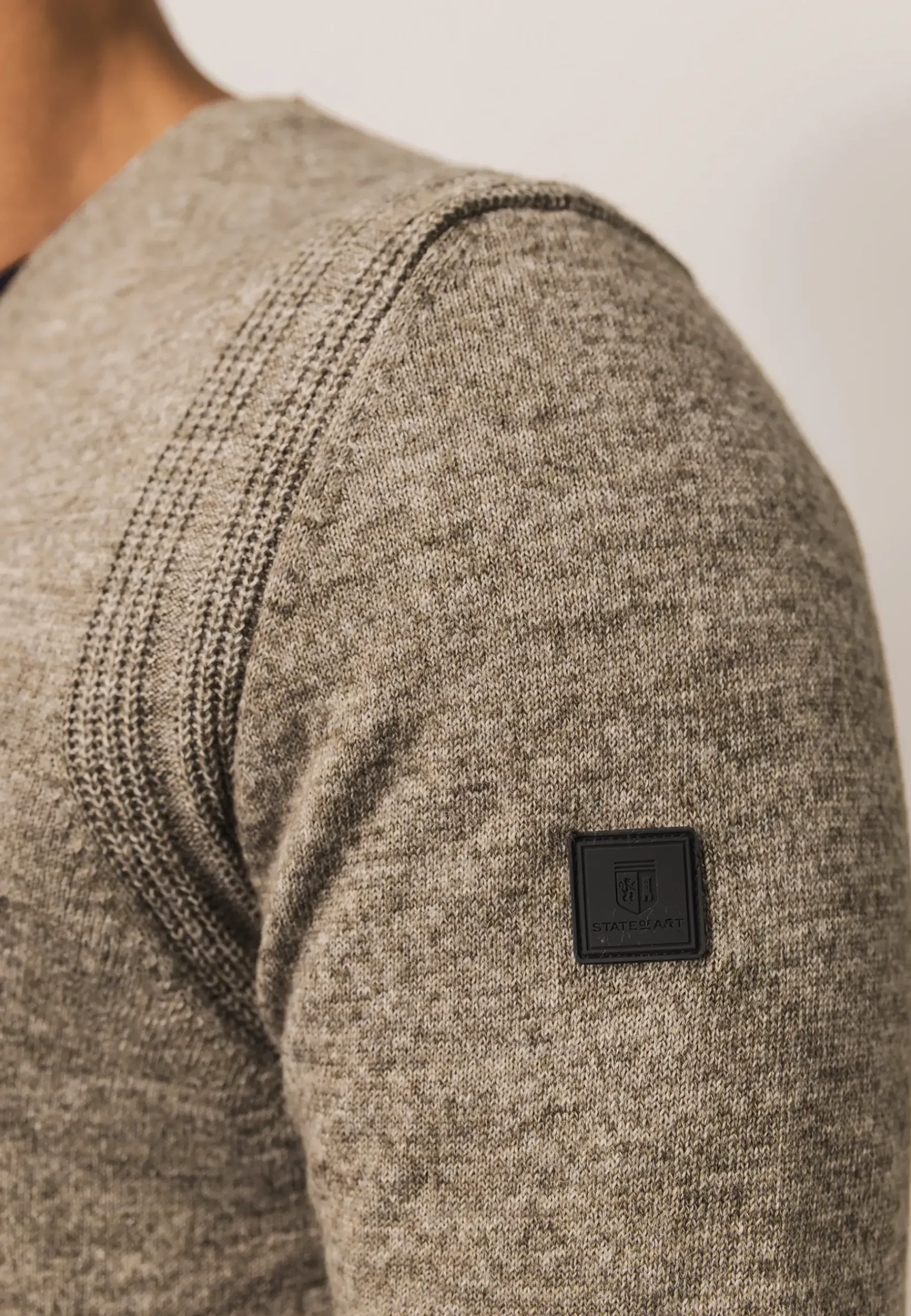 Online Gemêleerde trui met ribdetails Truien