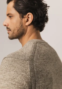 Online Gemêleerde trui met ribdetails Truien