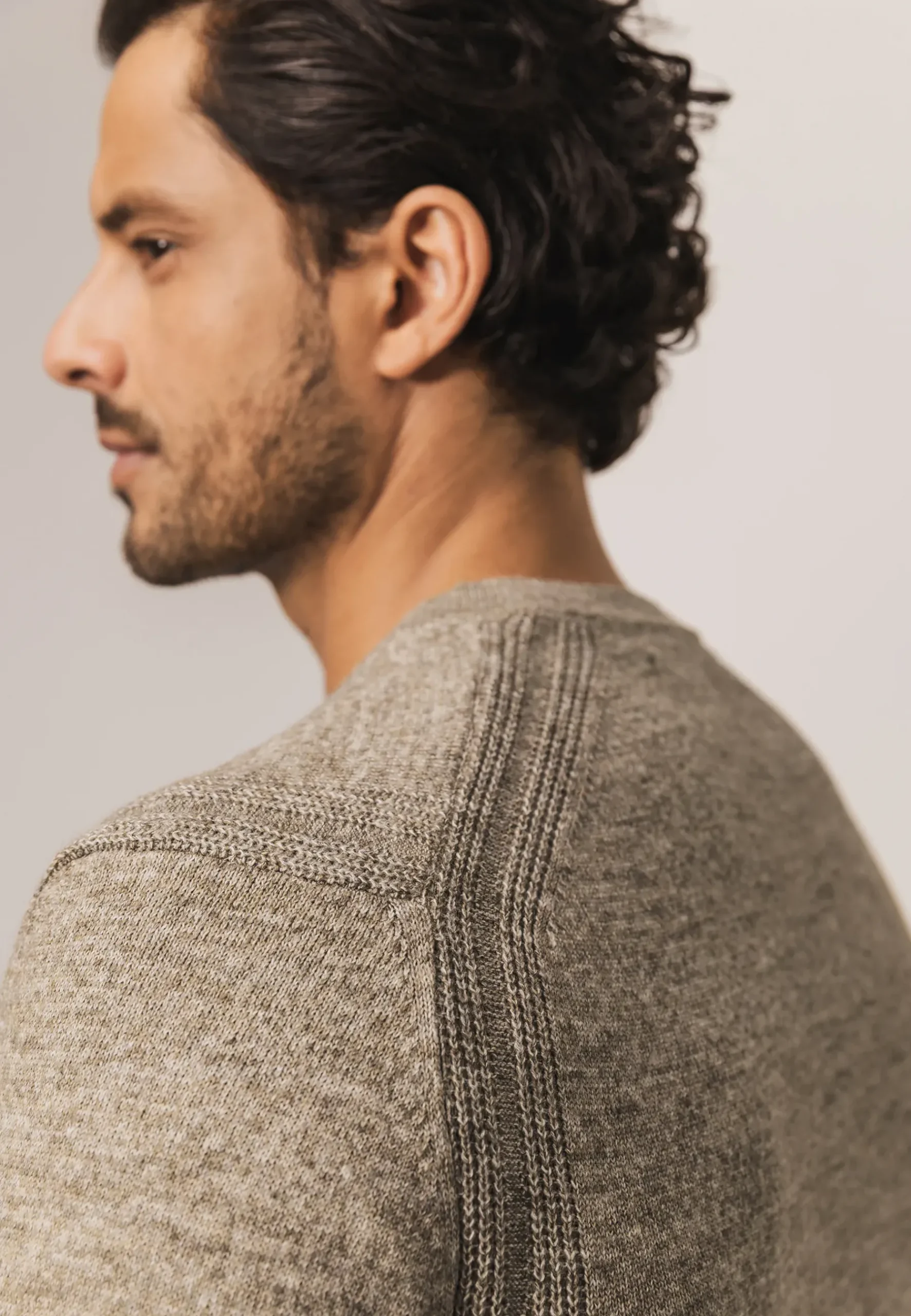 Online Gemêleerde trui met ribdetails Truien