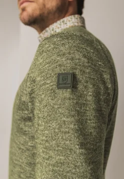 Outlet Gemêleerde trui met ribdetails Truien