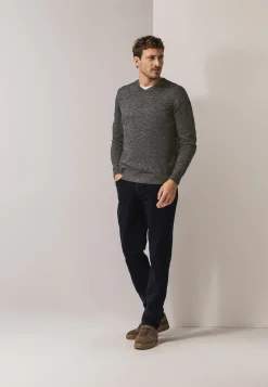 New Gemêleerde trui met ribdetails Truien