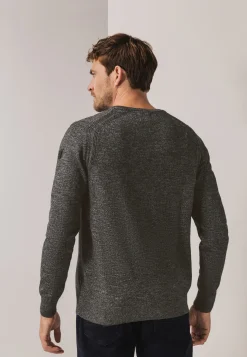 New Gemêleerde trui met ribdetails Truien