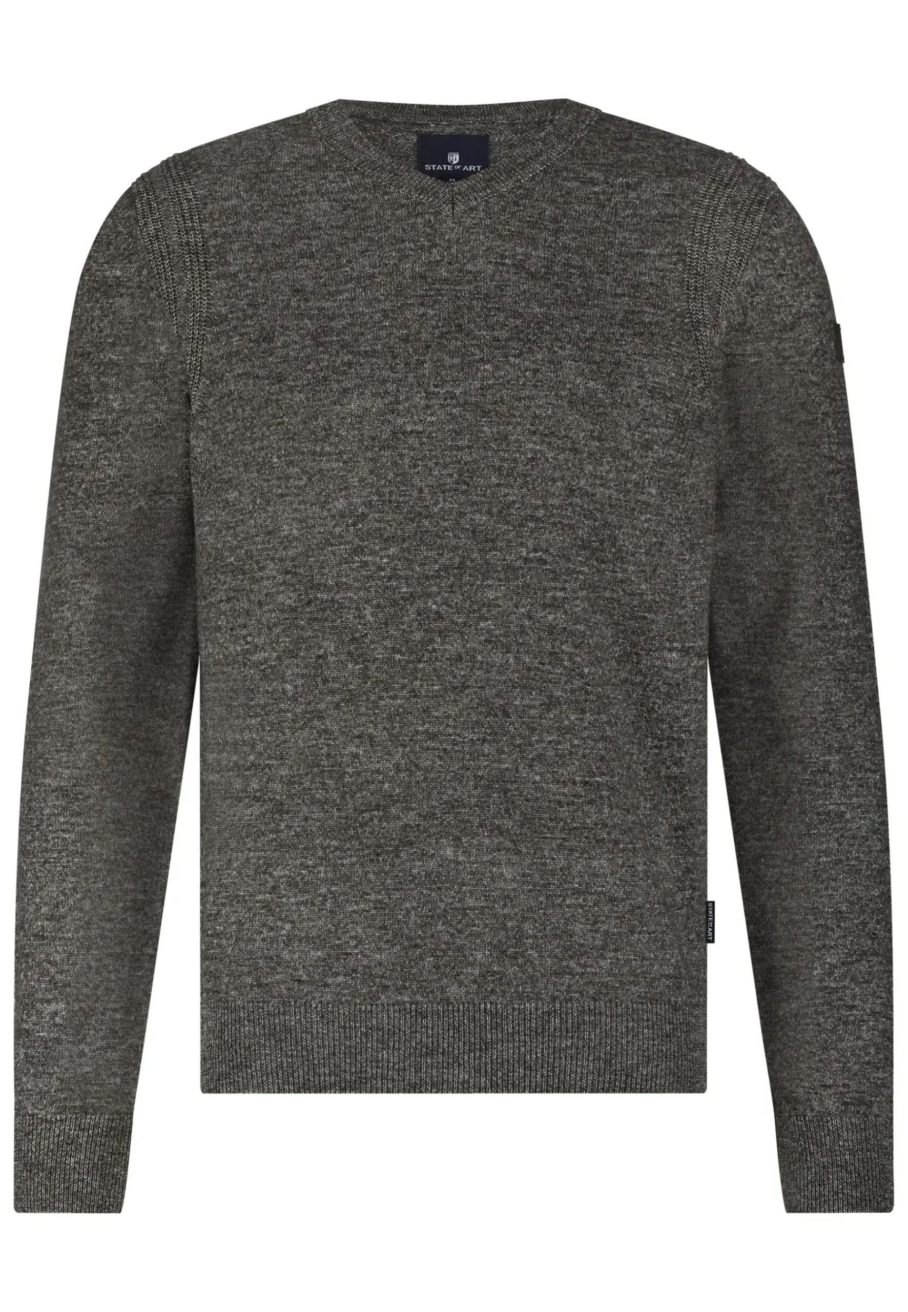 New Gemêleerde trui met ribdetails Truien