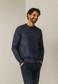 Outlet Gemêleerde trui met ribdetails Truien