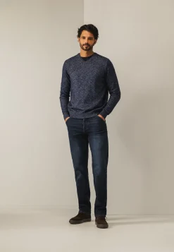 Outlet Gemêleerde trui met ribdetails Truien