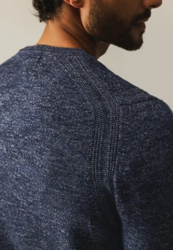 Outlet Gemêleerde trui met ribdetails Truien