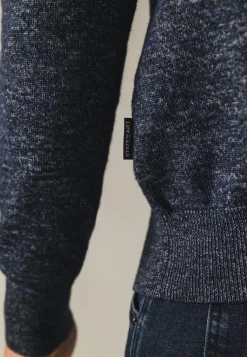 Outlet Gemêleerde trui met ribdetails Truien