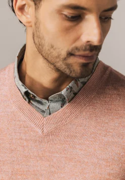 Discount Gemêleerde trui met ribdetails Truien