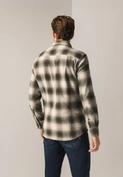 Geruit overhemd met visgraatmotief Overhemden