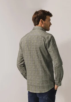 Outlet Geruit overhemd van jerseystof Overhemden