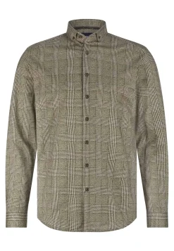 Outlet Geruit overhemd van jerseystof Overhemden