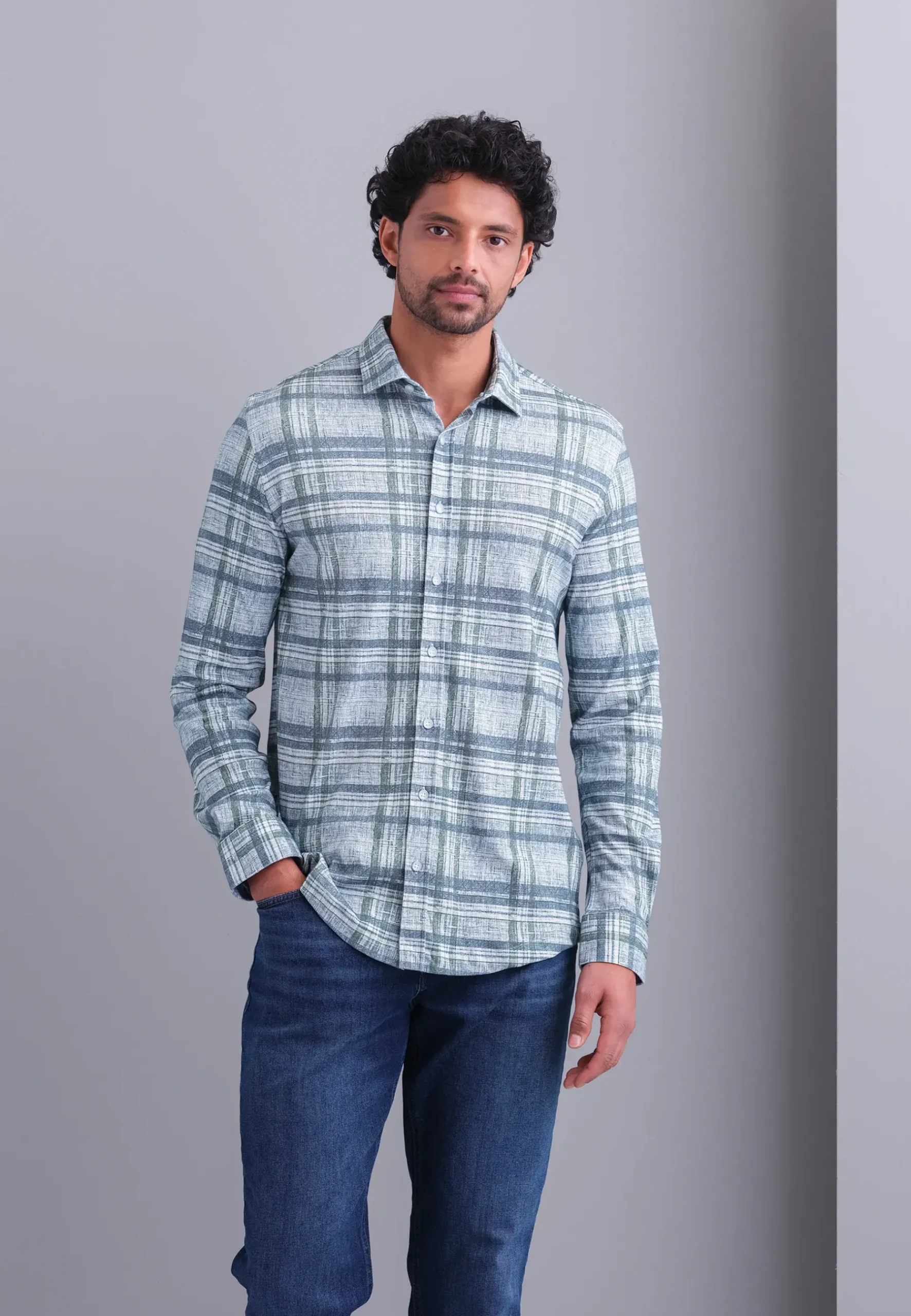 Geruit overhemd van katoen Overhemden