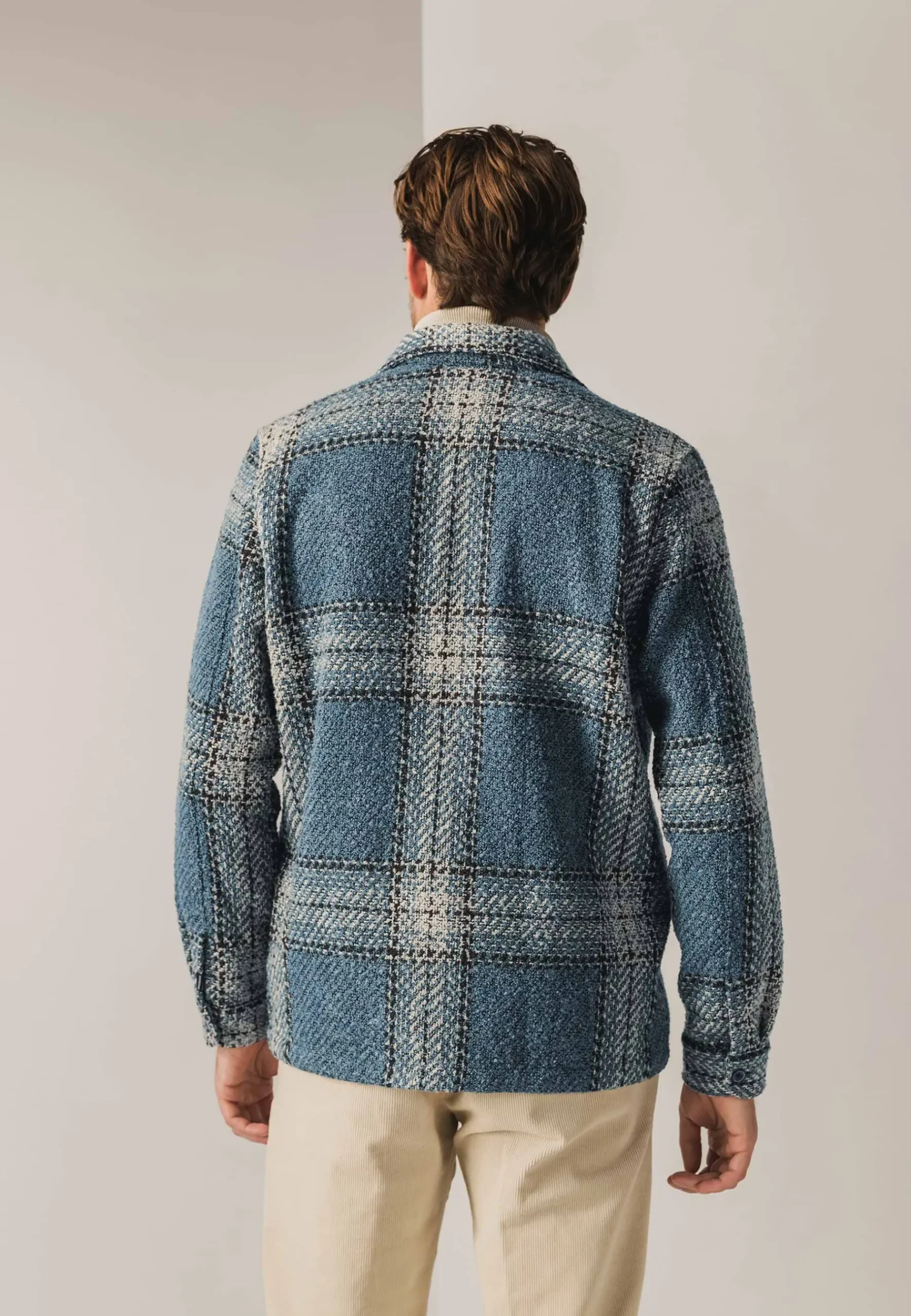 Online Geruit overshirt met borstzakken Overshirts|Overhemden