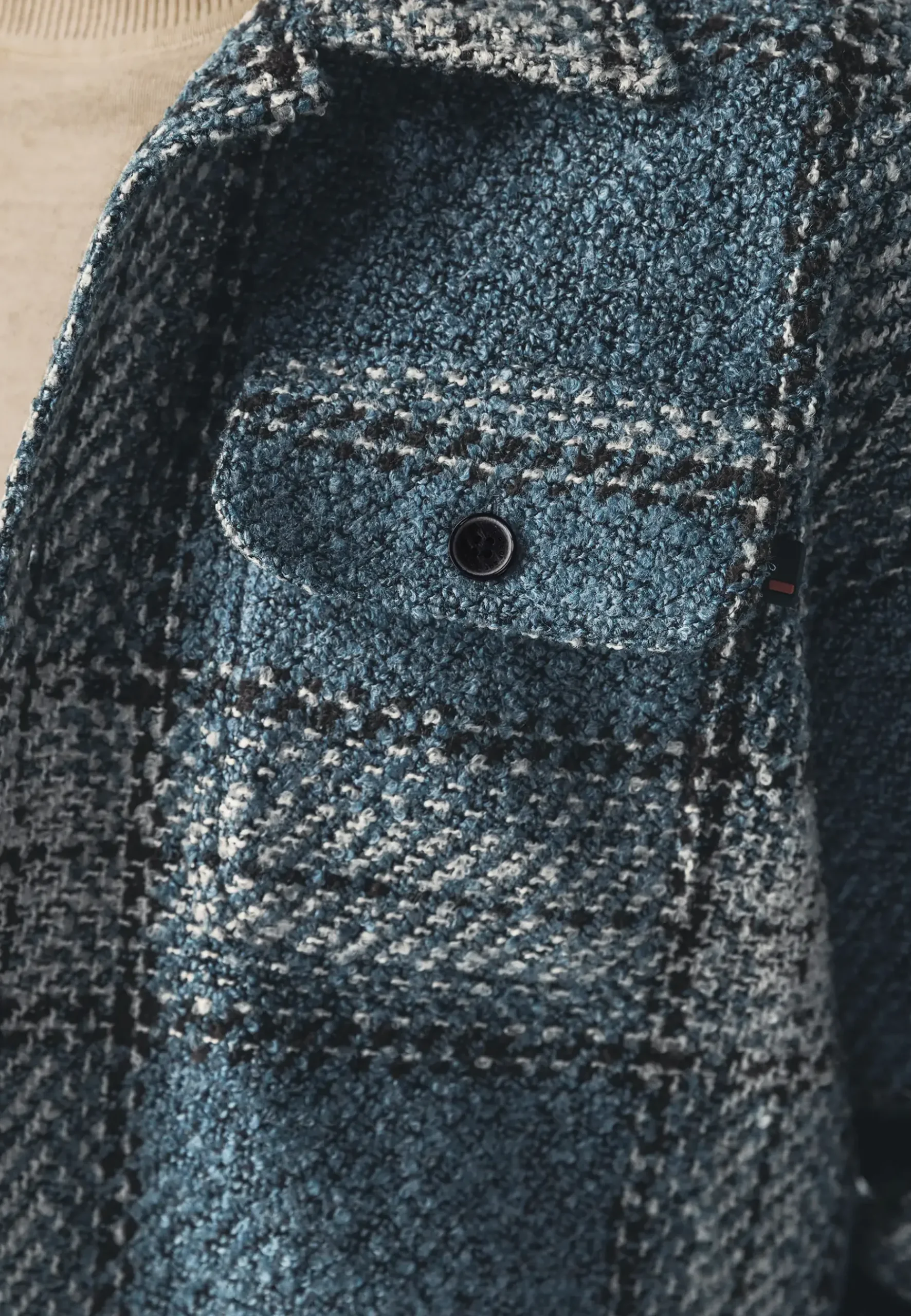 Online Geruit overshirt met borstzakken Overshirts|Overhemden