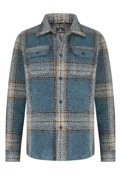 Online Geruit overshirt met borstzakken Overshirts|Overhemden