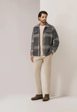 Online Geruit overshirt met borstzakken Overshirts|Overhemden