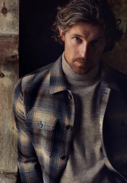 Geruit overshirt met klepzakken Overshirts|Overhemden