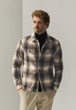 Geruit overshirt met klepzakken Overshirts|Overhemden