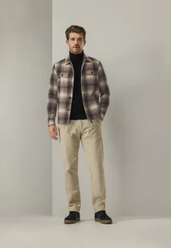 Geruit overshirt met klepzakken Overshirts|Overhemden