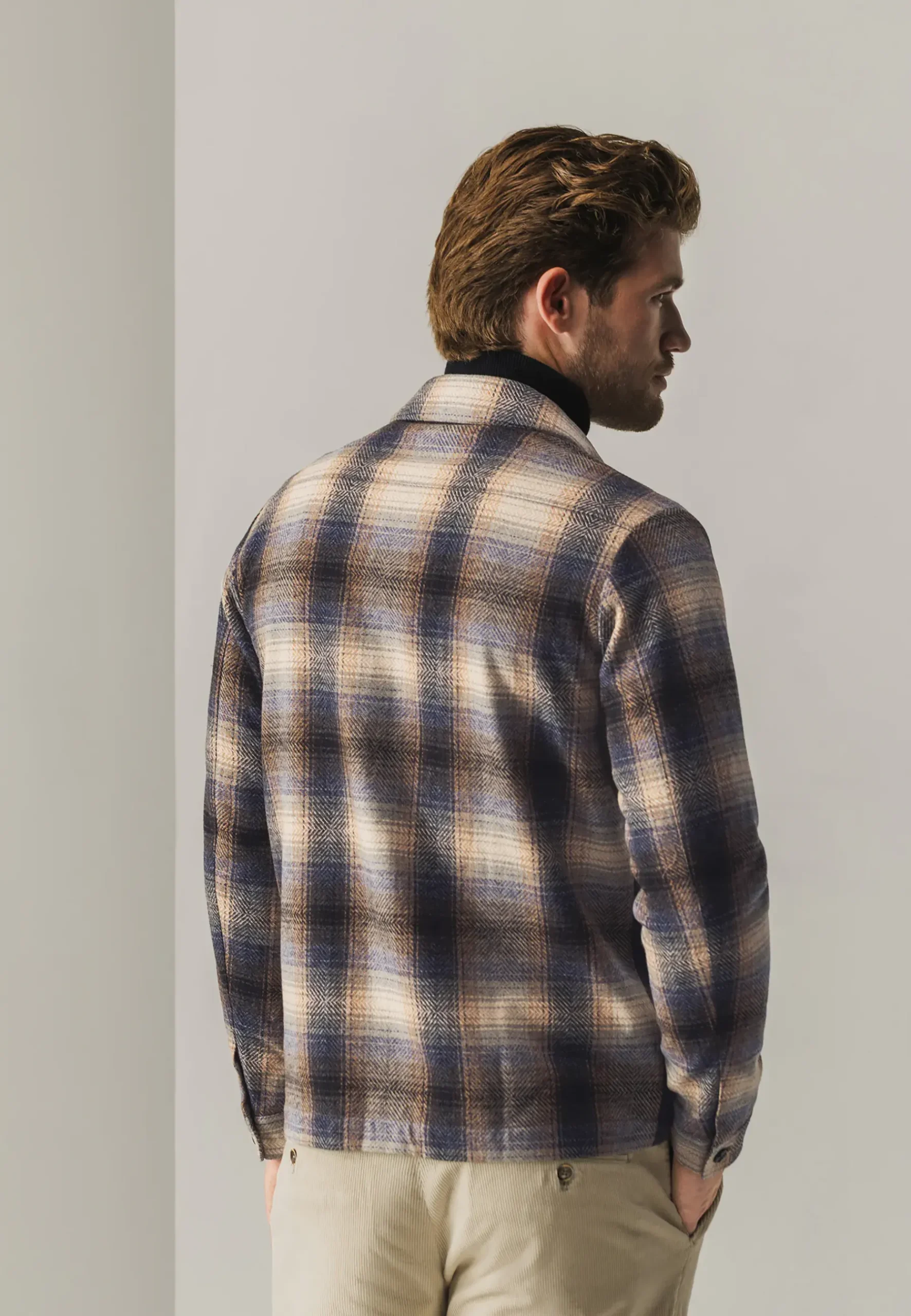 Geruit overshirt met klepzakken Overshirts|Overhemden