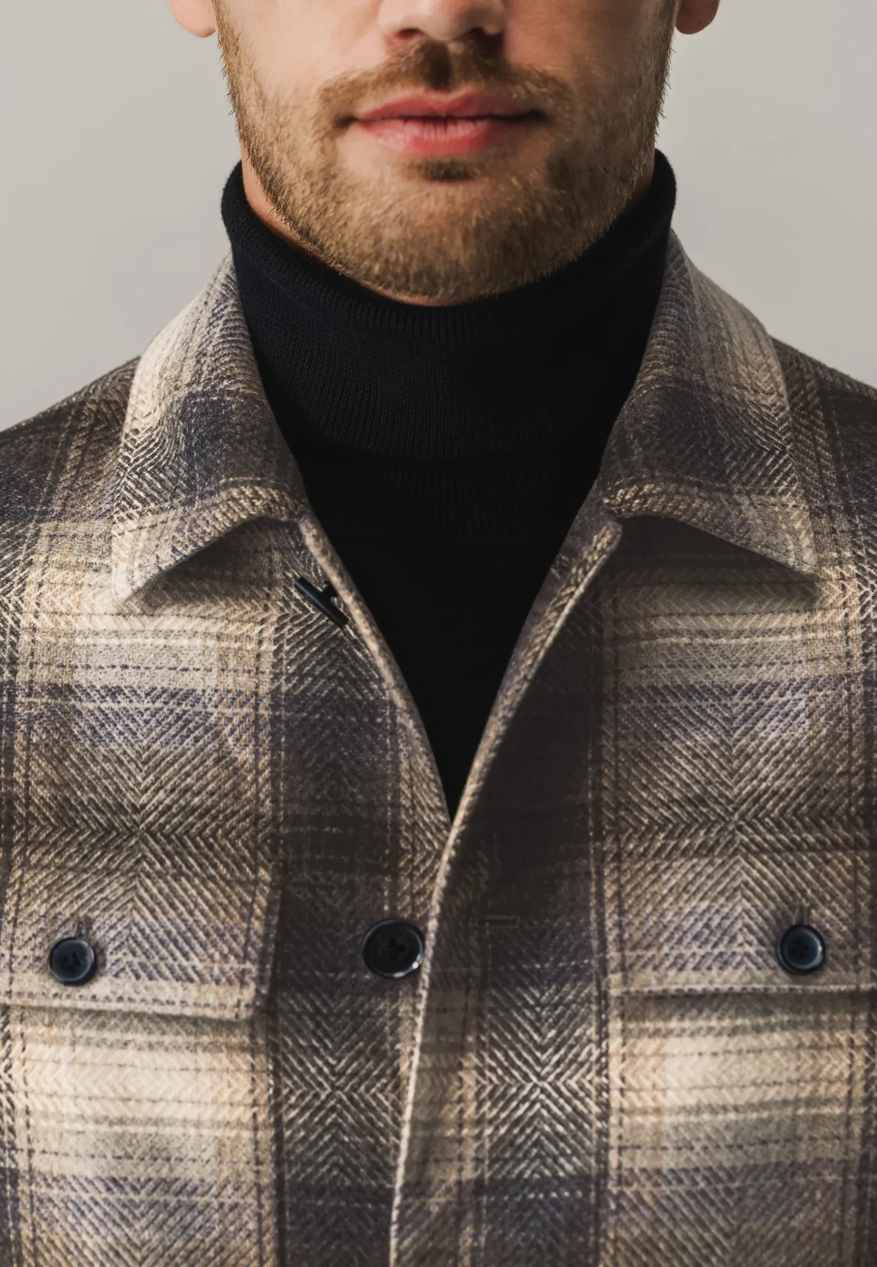 Geruit overshirt met klepzakken Overshirts|Overhemden