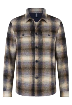 Geruit overshirt met klepzakken Overshirts|Overhemden