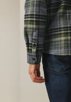 New Geruit overshirt van twillstof Overshirts|Overhemden