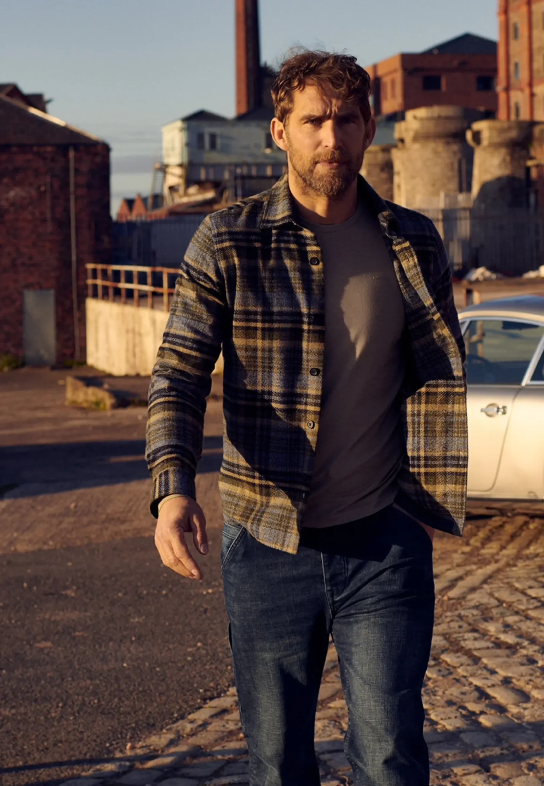 New Geruit overshirt van twillstof Overshirts|Overhemden