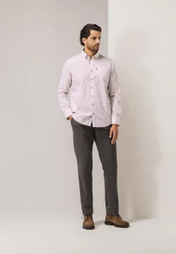 Gestreept overhemd met borstzak Overhemden