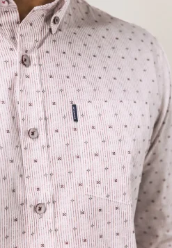 Gestreept overhemd met borstzak Overhemden