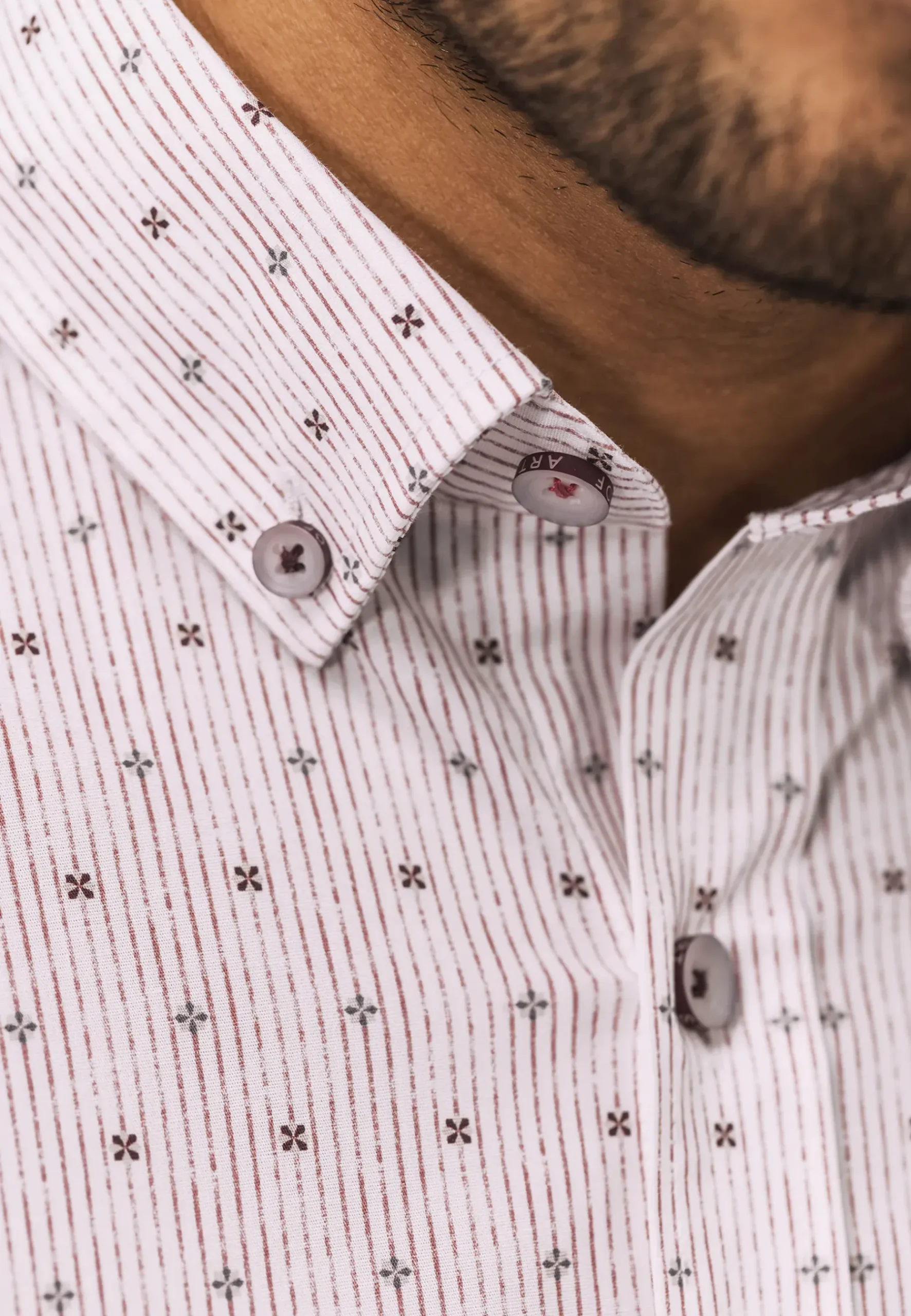 Gestreept overhemd met borstzak Overhemden