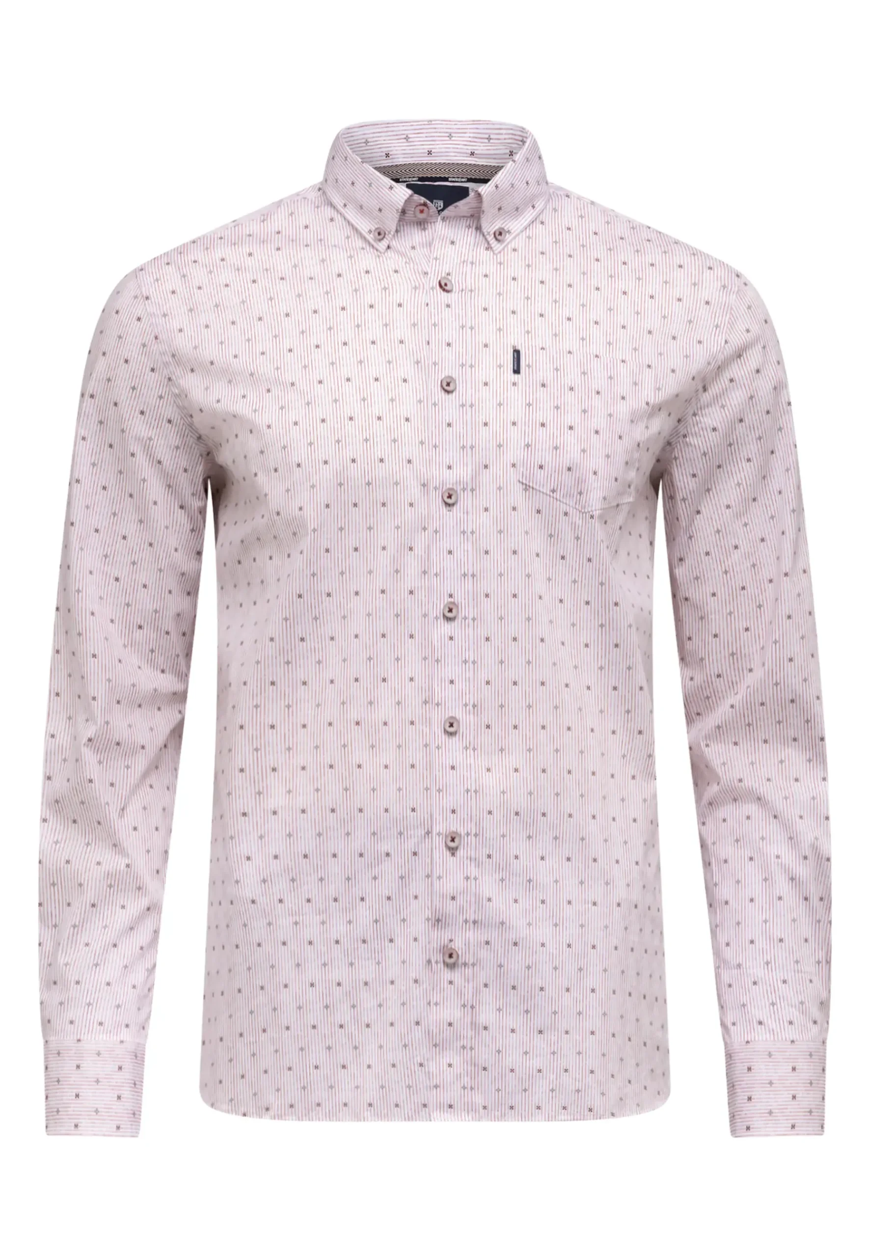 Gestreept overhemd met borstzak Overhemden