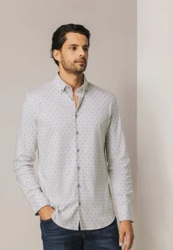 New Gestreept overhemd van jerseystof Overhemden